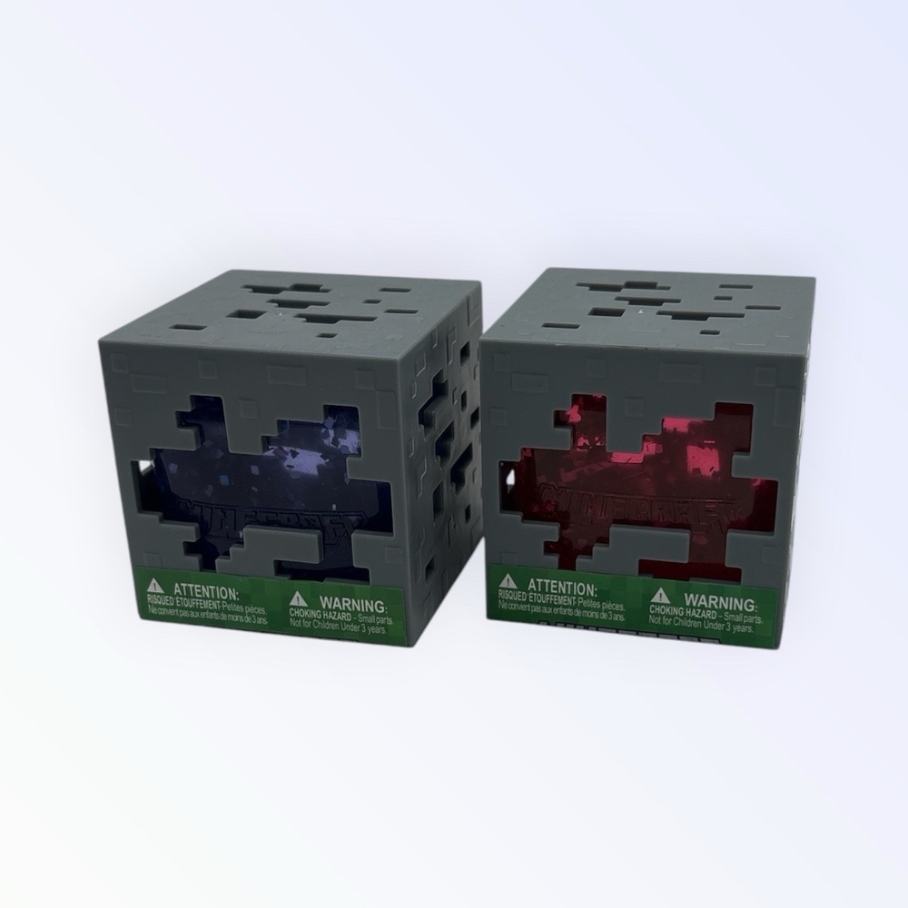 Minecraft Purple & Pink Jelly Cube Squishy Bundle Lot of 2